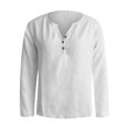 thumbnail image 4 of T-shirt Décontracté Uni à Manches Longues et Col en V, 4 of 5