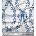 thumbnail image 1 of Soimoi Georgette Viscose Fabric Floral & Ogee Damask Fabric Prints By Yard 42 Inch Wide, 1 of 1