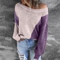 thumbnail image 1 of RKSTN Sweaters for Women Automne et Hiver Casual Pull Chemisier Manches Longues Patchwork Tops Pull Automne Sweaters, 1 of 7