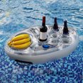 thumbnail image 4 of LJNYFDC Bouée de Boisson pour Piscine, Porte-Boisson Gonflable pour Piscine avec Poignée à 8/9 Trous et Conception Portable, Parfait pour Gobelets Flottants, Collations, Fruits, Boissons et Téléphones Cellulaires, 4 of 6