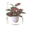 thumbnail image 2 of serony Artificial Potted Plant Leaf Simulation Leaves Home Office Desktop Greenery Decoration, Plant Type 5, 2 of 7