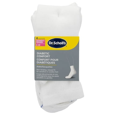 Dr. Scholl's Women's Diabetes And Circulatory Ankle Socks, 4 Pairs