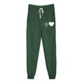 thumbnail image 3 of Funicet Pantalon Long Femme Imprimé Hiver Décontracté Taille Élastique avec Sangle de Protection pour Pieds, 3 of 4