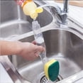 thumbnail image 3 of ZZkhGO 6Pack Dishwand Refill Heads, Sink Clean Sponge Brush Replacement, Non-Scratch Kitchen Dish Scrubber Pads, 3 of 7