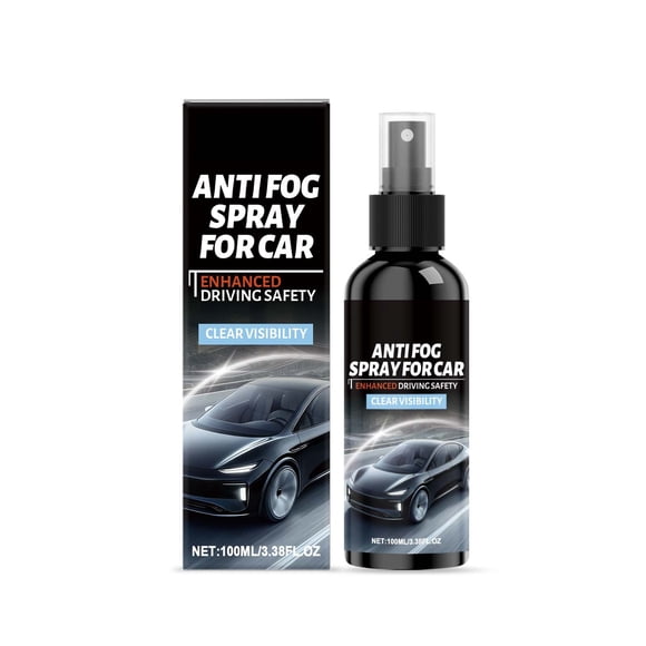 100ml Anti-Fog Spray for Car Windows and Mirrors for Clear Visibility in All Weather Conditions with Safe and Easy Application