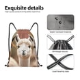 thumbnail image 4 of Xecao Cute Alpaca in Daze Pattern Sports Drawstring Backpack - String Swim Gym Bag with Wet Proof Pocket for Women&Men-Medium, 4 of 6