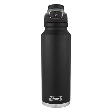 Coleman FreeFlow AUTOSEAL Stainless Steel Water Bottle, 40 oz (1.18 L), Black