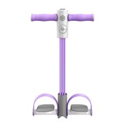 A-375 Purple Resistance Band Pedal Puller Exercise Equipment With Digital Counter 4 Tube Tension Rope For Home Gym Workout Stretching Training Yoga Fitness 10.6 X 21.7 Inches Nbr Foam Tpe