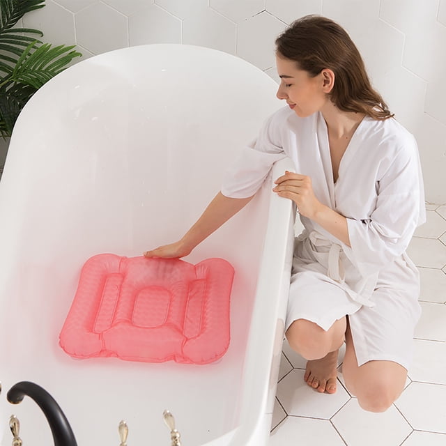 ZZkhGO Inflatable Spa Cushion, Suction Cup Pool Chair Backrest for Hot Tub, Adjustable Water Filled Cushion for Adult Relaxation
