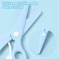 thumbnail image 4 of Back to School Clearance! Childrens DIY Crafts Plastic Scissors Students Do Not Hurt Hands Resilient Scissors Kindergarten Round Head Wrapped Edges To Save Energy Scissors School Supplies, 4 of 8