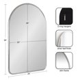 thumbnail image 2 of Kate and Laurel Caskill Modern Glam Arched Wall Mirror, 24 x 36, Silver, Decorative Framed Mirror for Wall Display with Slim Frame and Modern Arch Shape, 2 of 8