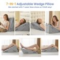 thumbnail image 3 of Wedge Pillows for Adult Adjustable Bed Wedge Pillow for Post Surgery Triangle Pillow Headboard with Bolster Cushion for Sleeping Acid Reflux Neck & Back Support and Dark G, 3 of 9