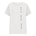 thumbnail image 2 of Plebaso Hauts d'Été pour Filles Manches Courtes Col Rond Chemises Décontractées Blouses de Plage Légères et Amples pour Enfants, 2 of 4