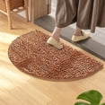thumbnail image 3 of Half Round Water Absorbing Non-Slip Carpet Mat for Bathroom and Bedroom 40x60cm Soft Microfiber Area Rug with Rubber Backing Easy Care and Stylish Design, 3 of 6