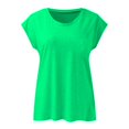 thumbnail image 4 of LUOGENLI T-shirts pour Femme pour Femmes T-shirts d'Été pour Femmes Mode Décontractée Col en V Décolleté Plongeant Ultra Manches Courtes Couleur Unie Imprimé T-Shirt Ample Haut T-shirts pour Femmes T-Shirt Graphique Saint-Valentin Vert Menthe TG, 4 of 6