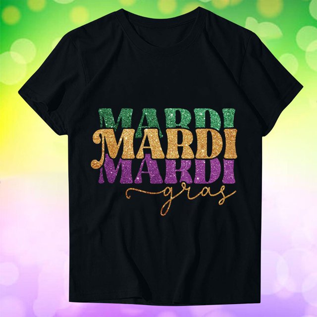 TIMIFIS T-Shirts à Manches Courtes pour Femmes, Carnavals Tendance, T-Shirt à Imprimé Graphique, Décontracté, Col Rond, Hauts d'Été, Vêtements