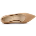 thumbnail image 4 of BLISSFUL STEP Women's Pointed Toe Low Kitten Heels Pumps, 4 of 6