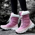 thumbnail image 1 of Chaussures pour Filles Bottes d'Hiver pour Femmes Extérieur Doublées de Velours Antidérapantes Mi-Mollet à Plateforme Bottes de Neige Bottes pour Femmes en Liquidation, 1 of 7