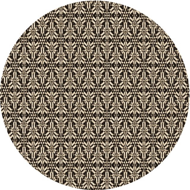 Ahgly Company Tapis d'Intérieur Ronds Transitionnels Gris Minuit Lavables à la Machine, 6 Pieds Rond