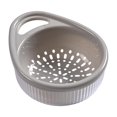 thumbnail image 4 of jifeng Food Strainer and Colander Drainer Container Pasta Strainer Veggies Strainer Gray, 4 of 9