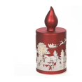 thumbnail image 1 of Led Candle Glass Stand Santa Flying Over Forest, 1 of 3