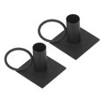 thumbnail image 4 of Metal Candle Holders, 2Pcs Frosted Surfaces Black Iron Candle Holders  For Table, 4 of 8