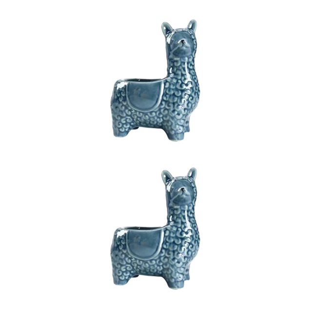 Wweixi 1/2/3 Animal Shape Pots Durable Materials For In Garden For Small Spaces Eco-friendly Crooked Head blue 2PCS