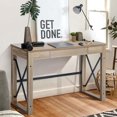 thumbnail image 1 of Homylin Bureau d'ordinateur en bois rustique avec tiroir de rangement 44", 1 of 7