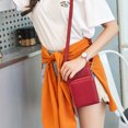 thumbnail image 2 of Women Mini Crossbody Bag with Adjustable Strap Solid Pattern Zip Handbags Multipurpose Mini Shoulder Bag, 2 of 8