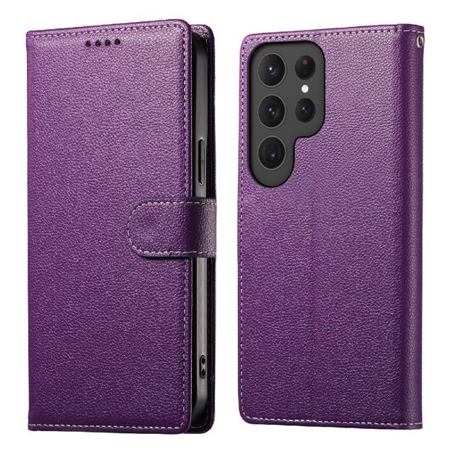 Case for FOXDOCK Samsung Galaxy S24 Ultra Wallet Case – Premium Leather, 3 Card Slots, Shockproof Protection