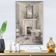 thumbnail image 3 of French Bathroom Vintage I - Traditional Bathroom Framed Canvas, 3 of 3