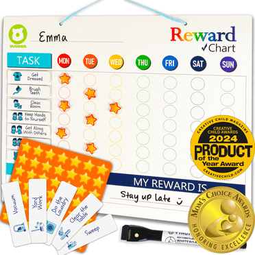 Quokka Magnetic Chore Chart for Kids - Multicolor Daily Routine Reward Chart for Children Behaviour