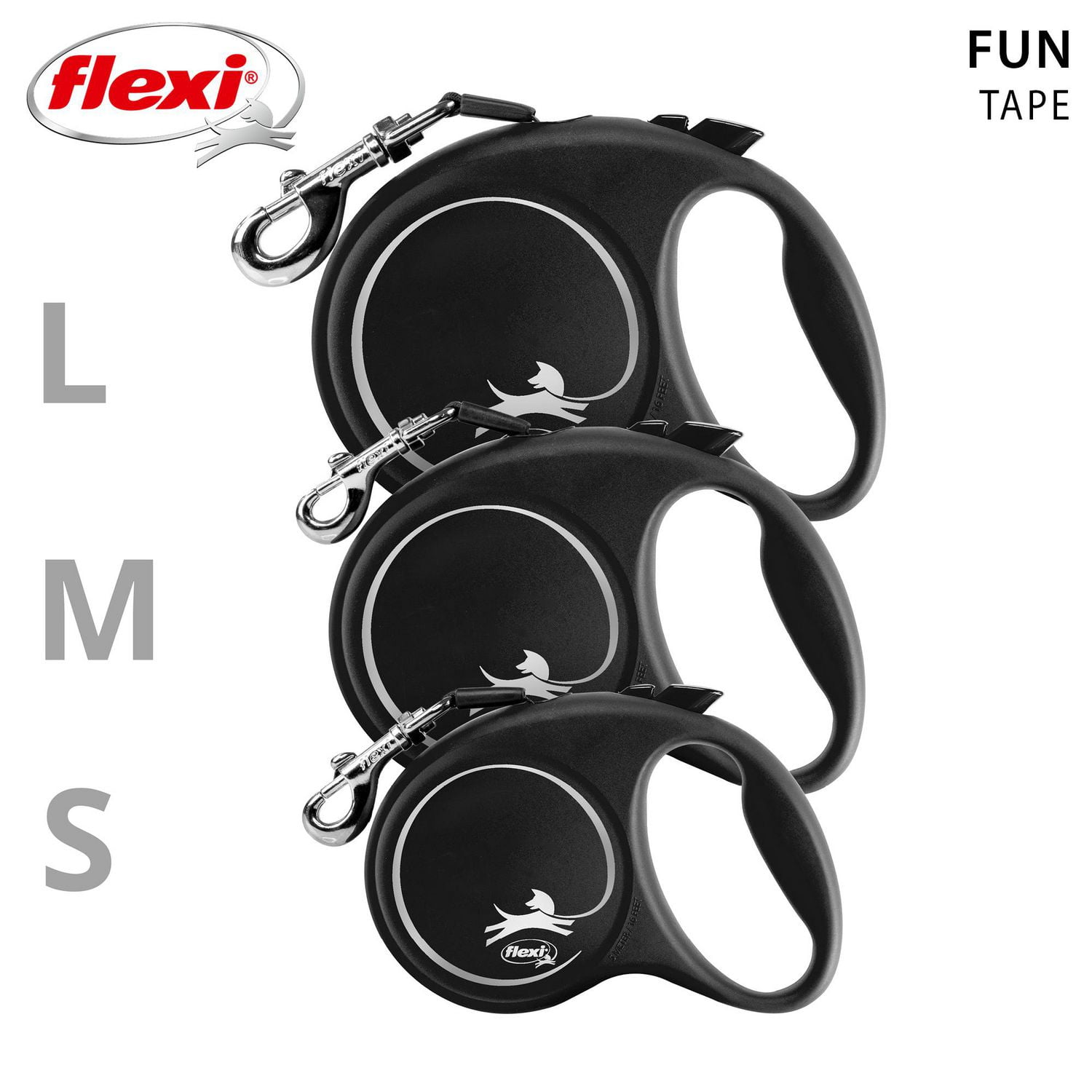 Flexi FUN Grande Laisse pour Chien à Ruban Rétractable 5m