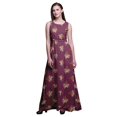 thumbnail image 1 of Bimba Floral Printed Women Sleeveless Gown Chic Style Long MaxiDress-X-Small, 1 of 5