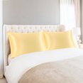 thumbnail image 2 of PiccoCasa Set of 2 King Satin Pillowcase Durable&Soft Enveloped Gold, 2 of 7