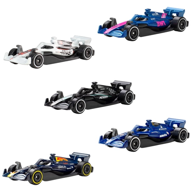 Hot Wheels F1ミニカー 5台セット（フェラーリなど） Hot Wheels 1:64 Scale 5-Pack Formula 1 Die-Cast Toy Cars (Styles