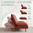 thumbnail image 4 of Homall Futon Sofa Bed with Adjustable Backrest & Five Angles Adjustable Armrests Sofa Couch for Small Spaces Living Room Office, 4 of 8