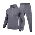 thumbnail image 5 of Mens Long Sleeve, Tracksuit with Hooded Pullover and Elastic Waist, 5 of 5