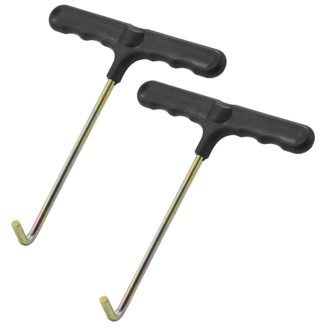 2 Pcs Outil de Traction à Ressort pour Trampoline, Extracteur de Trampoline à Crochet en T Outil de Traction à Ressort, 2 * Outil de Traction à Ressort pour Trampoline, Noir