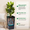 thumbnail image 2 of 22.5 Inch Tall Planters (Set of 2), Self-Watering Black Pots for Outdoor & Indoor Use, Includes Water Monitor, Drainage & Inner Bucket, High Porch Planter Set, 2 of 8
