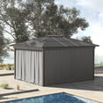 thumbnail image 2 of Outsunny 10' x 10' Universal Gazebo Sidewall Set with 4 Panels, Hooks/C-Rings Included for Pergolas & Cabanas, Light Grey, 2 of 10