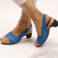 thumbnail image 1 of LSLJS Sandales Compensées pour Femmes à Bride à la Cheville Sandales à Talons Bas Sandales à Bout Ouvert Style Bouche de Poisson, 1 of 4