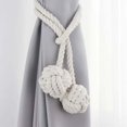 thumbnail image 3 of 2pcs Fine Hand Tied Curtain Clip Drapery Tassels Curtain Tiebacks/Tassel Window Cotton Rope Tie Ball Back Accessories, 3 of 8