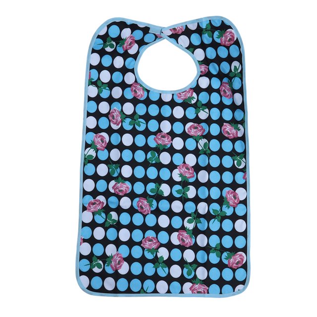 EeaseCA Machine Washable Double Layer Adult Waterproof Bib Mealtime Clothing Protector 45x75cm