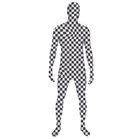 AltSkin Combinaison Intégrale en Spandex/Lycra (Enfants P, à Carreaux)
