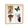 thumbnail image 1 of Handmade Square Hollow Wooden Photo Frame for 6x8 Inch Pictures Desktop Display or Wall Hanging DIY Dried Flower Storage, 1 of 6