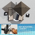 thumbnail image 4 of Outsunny Parasol Suspendu Déporté Carré 8 Pieds X 8 Pieds pour Patio avec Base en Croix, Beige, 4 of 10