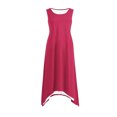 thumbnail image 5 of Liquidation d'Été 2025! Robe pour Femme Grande Taille, Liquidation de Robes d'Été pour Femmes, Robes pour Femmes Sans Manches à Col Rond avec Cordon, Robe Décontractée à Volants Évasée Courte, 5 of 5