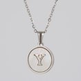 thumbnail image 1 of Colliers, Collier Lettre Coquille Mignonne pour Filles, Pendentifs Pièce pour Filles en Acier Inoxydable Colliers Initiale pour Femmes Bijoux Rond, 1 of 7