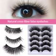 thumbnail image 2 of CAROOTU 3D Fake Lashes Eyeliner Stickers Natural-Cross Eyelashes Durable Long, 2 of 6